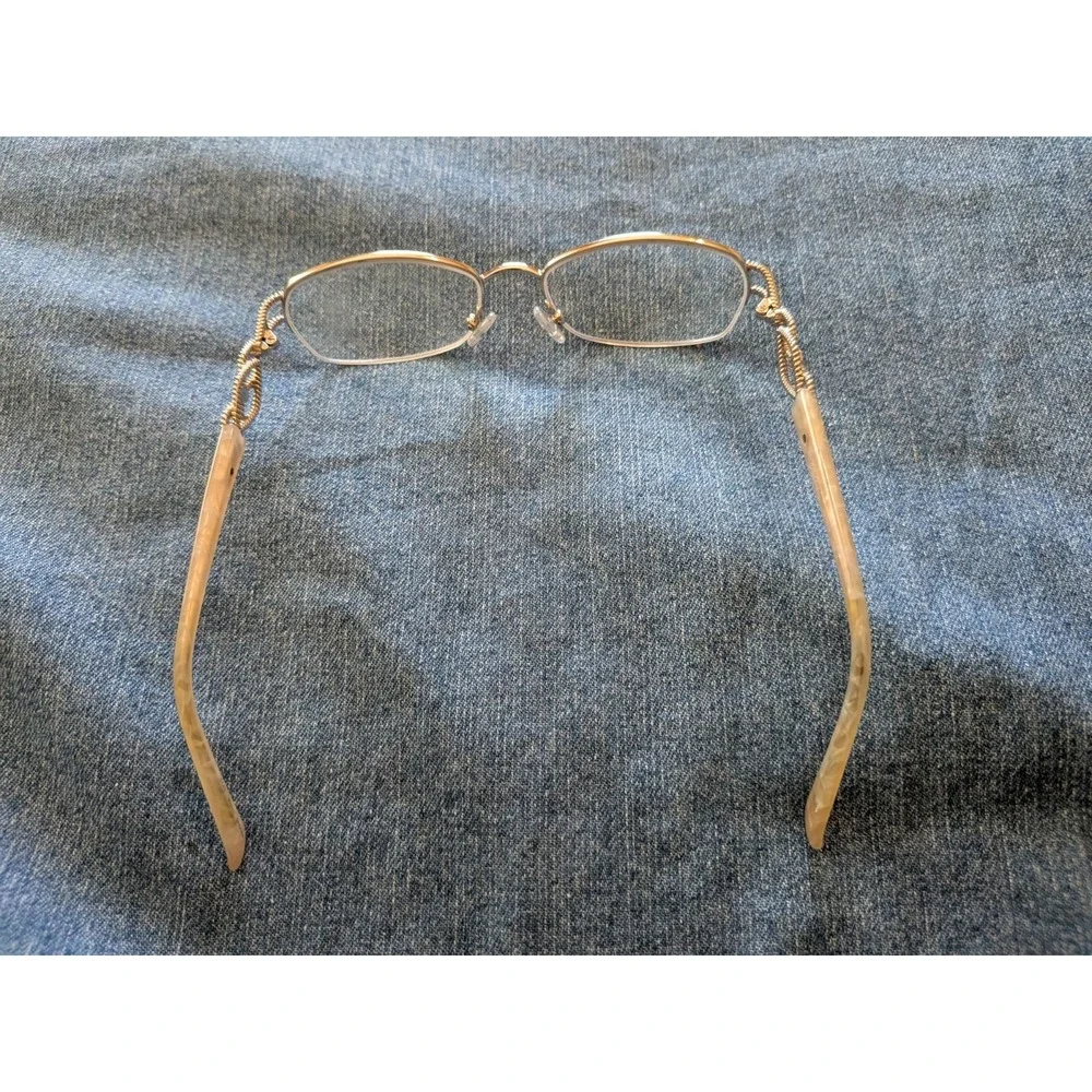 Oleg Glasses Women Silver Tone Gold Tone Embellished Eyeglasses Frames 51-17